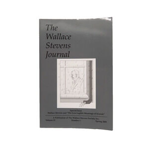 The Wallace Stevens Journal Volume 33 #1 Spring 2009
